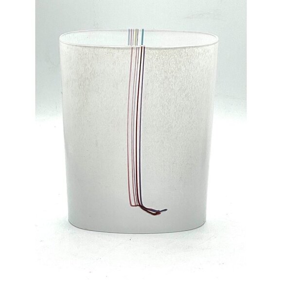 Bertil Vallien Kosta Boda Vintage 70s Signed Swedish Art Glass Rainbow Vase